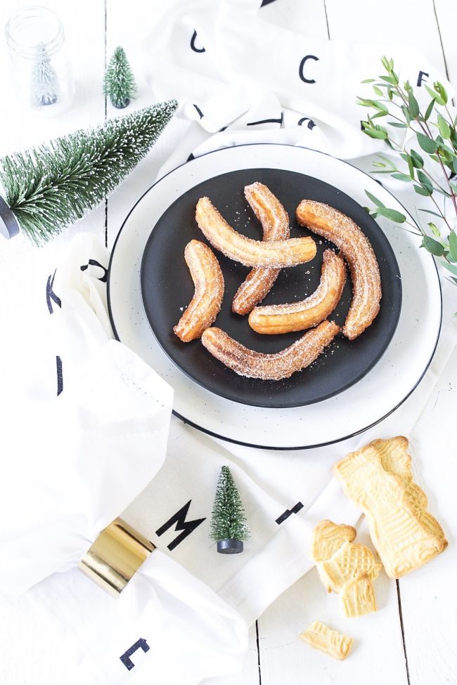 Rezept für Churros in der Weihnachts Edition – frittieren  im Topf mit Biskin®
